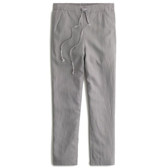 NWT J. Crew Linen Seaside Wide Leg Tie Waist Pants - Slate Gray | XS - Picture 4 of 7